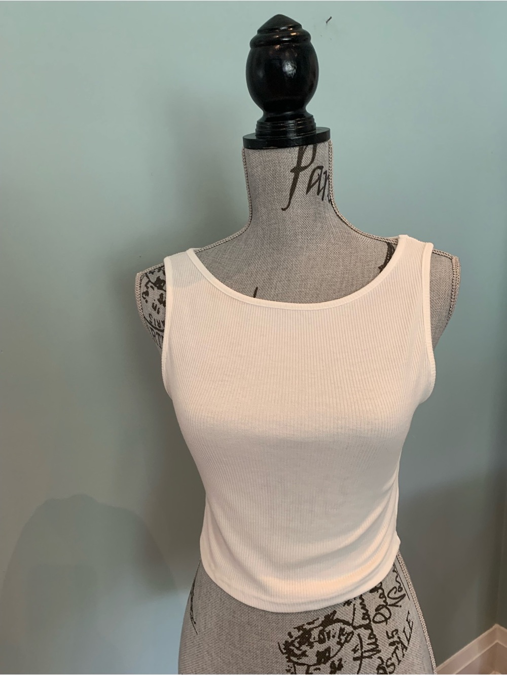 Princess Polly Cream Ribbed Tank Top